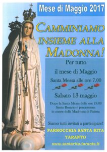 locandina mese di maggio 2017